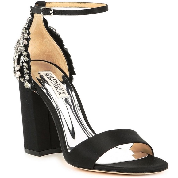 Badgley Mischka Shoes - Badgley Mischka Ainsley Jewel Satin Dress Sandals